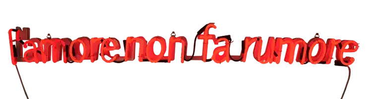l'amore non fa rumore-installazione a neon