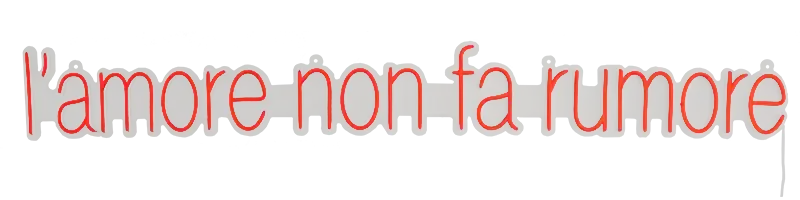 l'amore non fa rumore-installazione a led