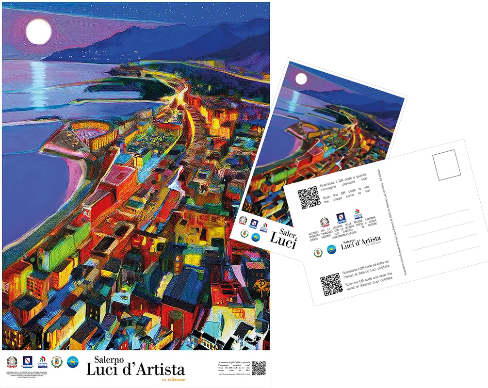 Salerno Luci d'Artista XX edizione - Manifesto celebrativo
