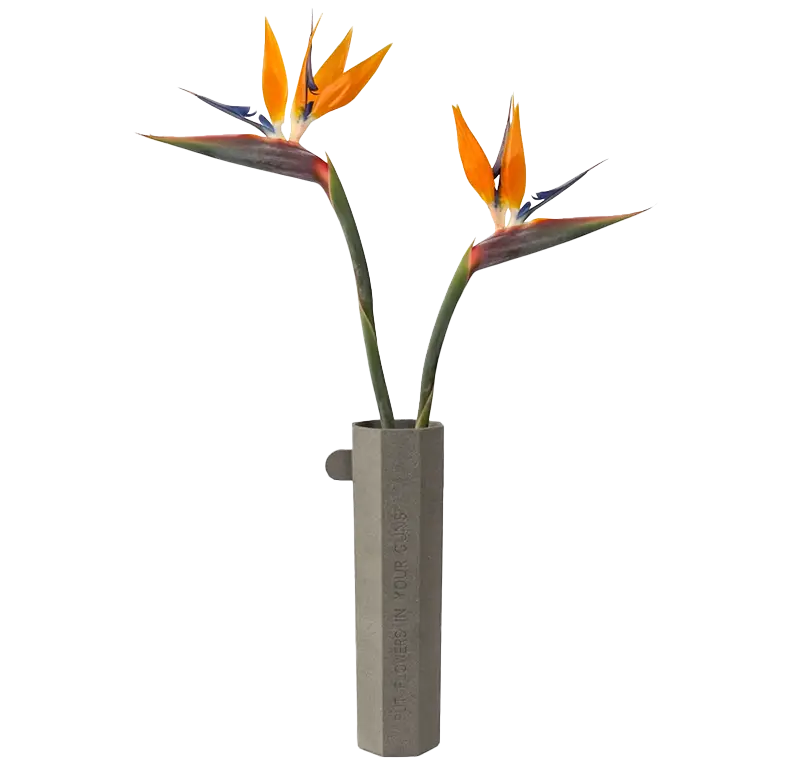 Put flowers in your guns - vaso in stampa 3D